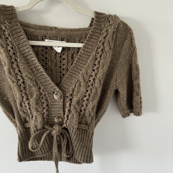 Aeropostale Brown Cable Knit Cardigan - Picture 6 of 9